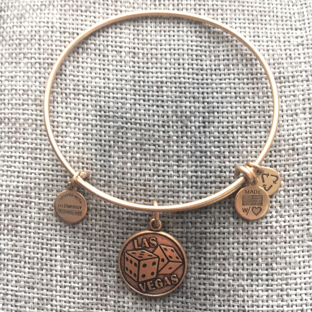Alex and Ani 2015 Las Vegas Dice Adjustable Charm Bracelet USA